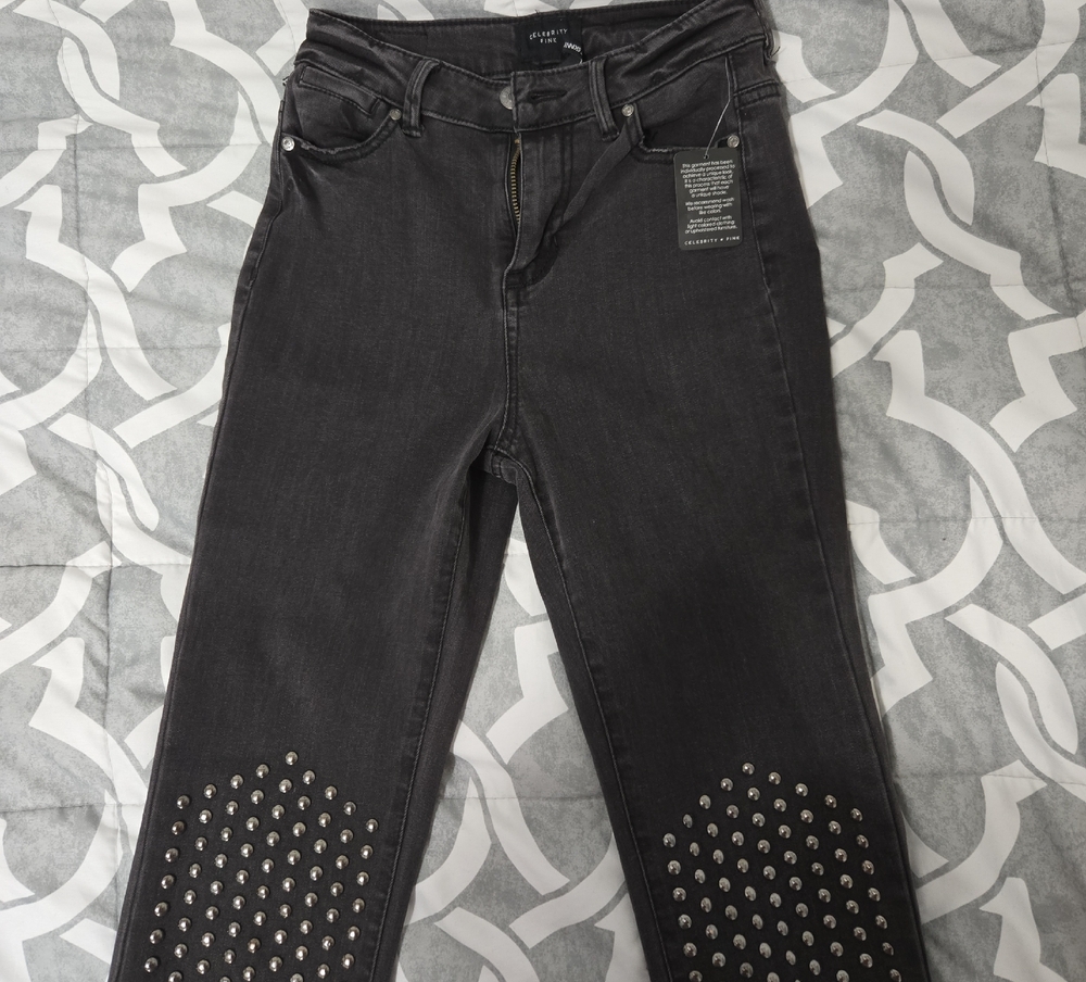 Celebrity Pink Charcoal Studded Skinny Jeans